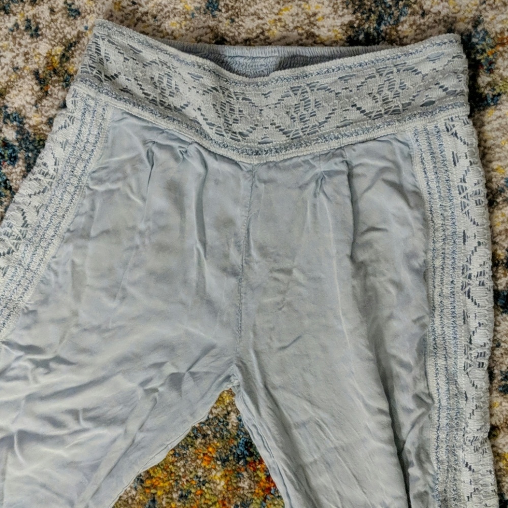 Soft cozy pants lt silver/blue